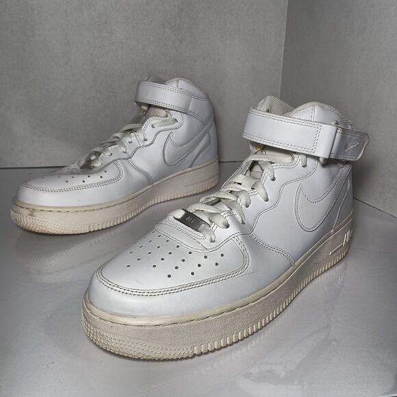 Nike Air Force 1 Mid \'07 Mens Size 9.5 White Athletic Lifestyle Shoes Sneakers main image 15